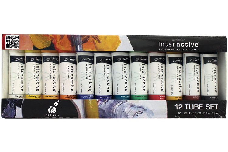 Atelier Interactive Acrylics 20ml Tubes (Set of 12) - Includes Mitch Waite Video