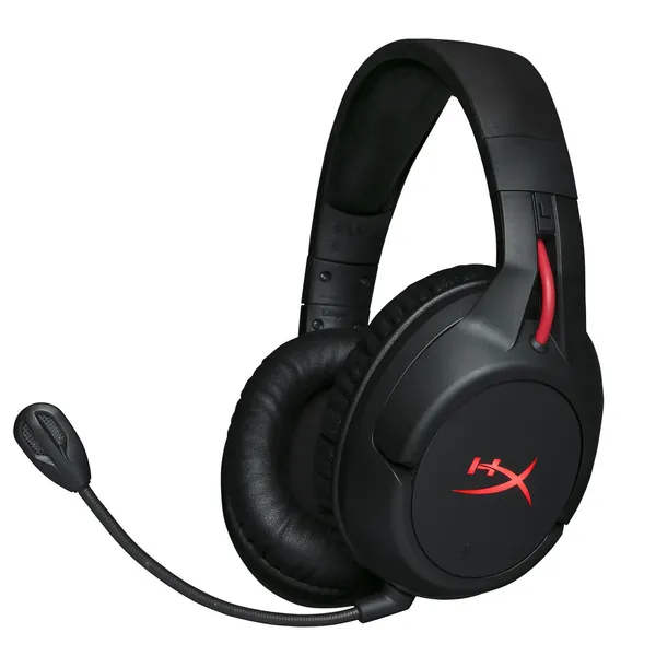 HyperX Cloud Flight - Wireless Gaming Headset, Battery Lasts Up to 30 hours of Use, Detachable Noise Cancelling Microphone, Red LED Light, Bass, Comfortable Memory Foam, PS4, PC, PS4 Pro (Renewed) - Headset