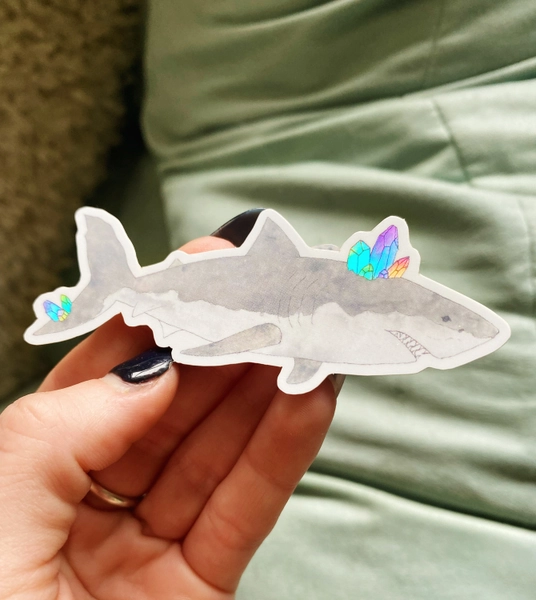 Holographic Shark Sticker | Sea Animal | Shark Week