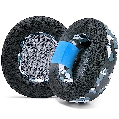 WC Freeze Nova Pro Wireless -  Hybrid Fabric Cooling Gel Replacement Earpads for Steelseries Arctis Nova Pro Wireless by Wicked Cushions, Improved Durability, Thickness & Sound Isolation | Snow Camo - Snow Camo