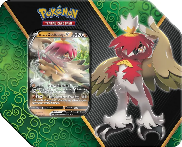 Pokemon Cards: Divergent Power Hisuian Decidueye V Tin - 