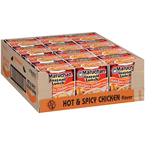 Maruchan Instant Lunch Hot & Spicy Chicken Flavor, 2.25 Oz, Pack of 12 - 2.25 Ounce (Pack of 12) - Hot & Spicy Chicken - Instant Lunch