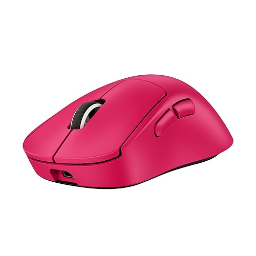 Logitech G PRO X Superlight 2 DEX Lightspeed Wireless Gaming Mouse, 60g Pro-Grade Lightweight Mouse with 5 Programmable Buttons, 44k DPI Sensor, USB-C Charging, for PC/Mac - Magenta - Magenta - Mouse - Right-Handed