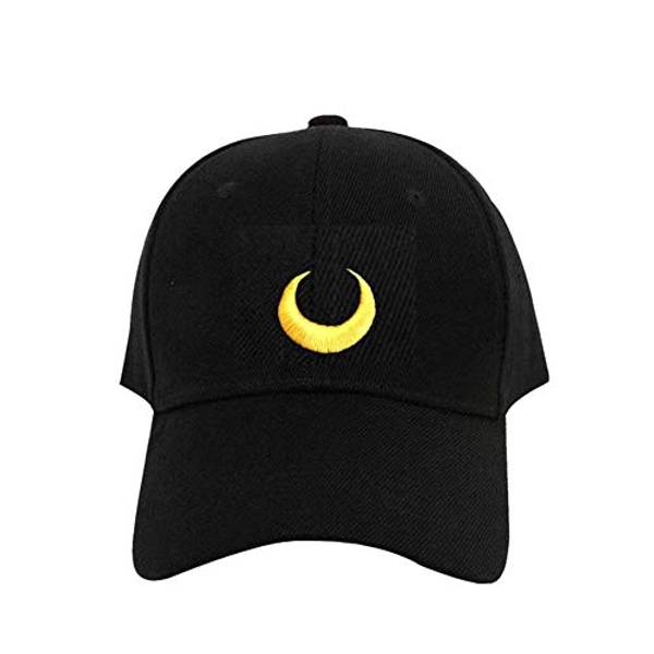 Kerr's Choice Women Cap L-UNA M-oon Hat Animie Moon Cap Moon Accessories Moon Baseball Cap Black