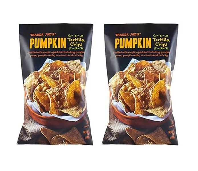 Pumpkin Tortilla Chips by Trader joes - Pack of 2