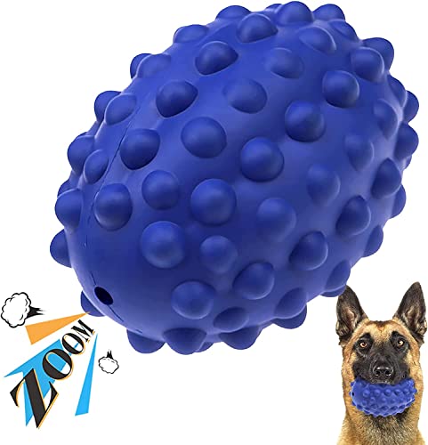 Babezdog Hund Kauspielzeug für Aggressive Kauer Große Rasse Ungiftig Naturkautschuk Squeaky Hundespielzeug Robuste Langlebige Welpen Zahnbürste Spielzeug, Blau - Blau
