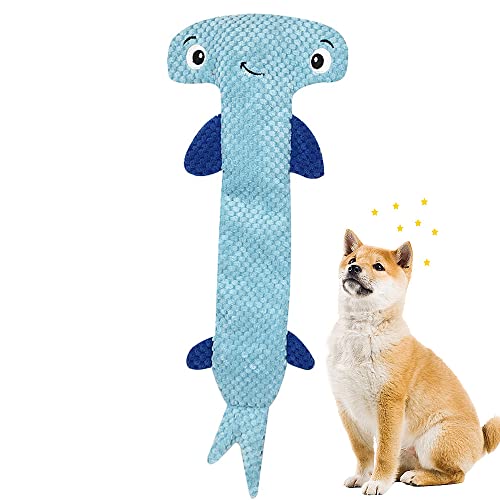 Quietschendes Plüsch-Hundespielzeug für kleine Hunde, kein gefüllter Hai, weiches Welpenspielzeug, unzerstörbares Hundespielzeug für kleine, mittelgroße und große Hunde - hai