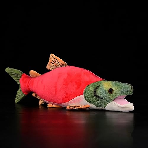 ZHONGXIN 15" Cute Sockeye Salmon Plush Toy, Stuffed Animal for Kids, Deep Sea Collection Gift (Sockeye Salmon) - Sockeye Salmon