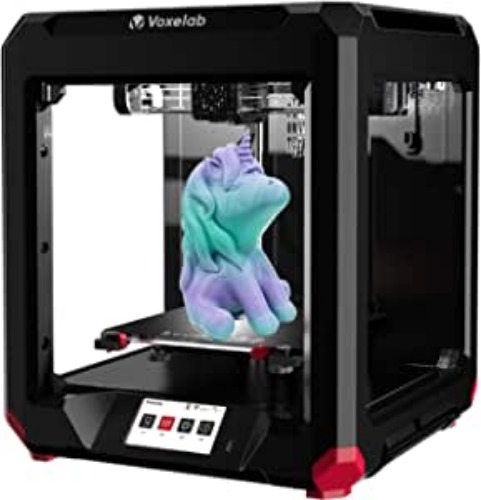 Voxelab Aries 3D Pinter, Dual Z-axis Rails & Fully Assembled Semi-auto Leveling FDM Printer with Filament Sensor, Carborundum Glass Platform, Printing Size 200 x200 x 200 mm