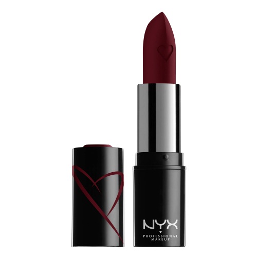 NYX PROFESSIONAL MAKEUP Shout Loud Satin Lipstick - Opinionated, Warm Burgundy - Opinionated 1 Count (Pack of 1)
