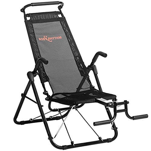 BODYRHYTHM Core & Ab Lounge Workout Chair, an Fitness System for Muscle Activating Workout and Inversion Therapy for Back Relief to Burn Calories and Work Muscles Simultaneously (Black) - Black