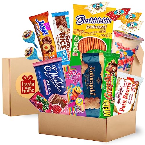 Authentic Polish Candy Snack Box - 15 Traditional Treats from Poland - Indulge in the Flavors of Poland with Chocolate, Wafers, Cookies & More! Perfect Poland Gifts