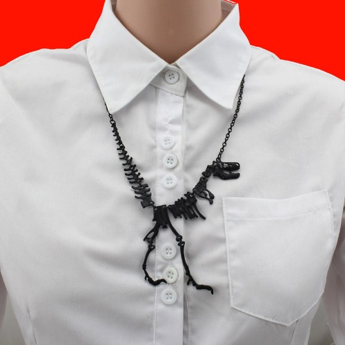 T-Rex Statement Necklace - Black