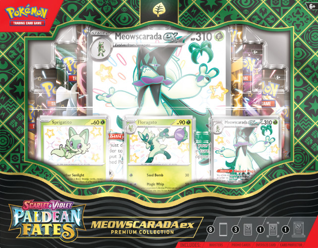 Paldean Fates Ex Premium Collection - Shiny Meowscarada Ex