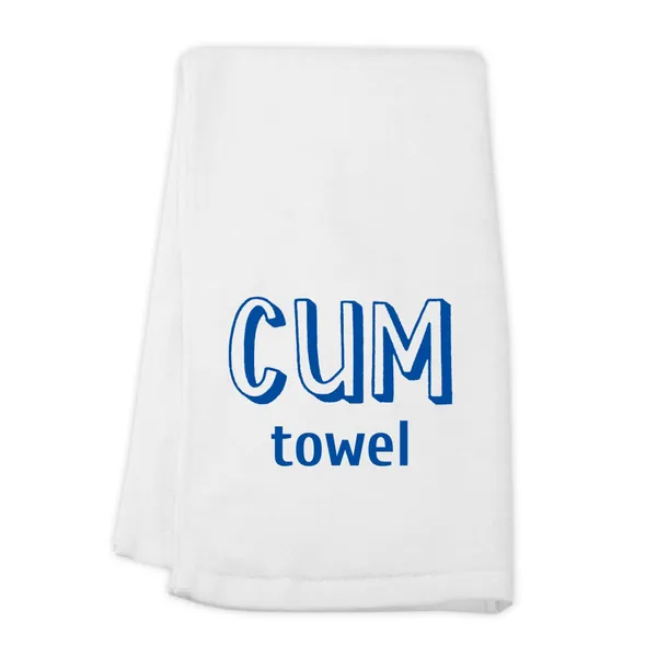 Funny Cum Towel Naughty Gag Gift Adult Humor Gift Wash Towel for Boyfriend Husband Adult (Cum Towel CA) - CUM towel CA