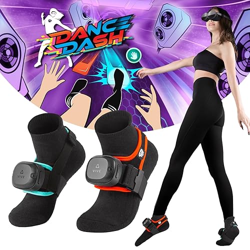 Rebuff Reality Trackstraps Elite for VIVE Ultimate Tracker + Dance Dash Steam Key – VIVE Ready, Full Body Tracking in VR Chat and other FBT Apps