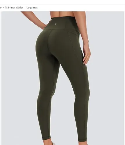 Dark green workout leggings