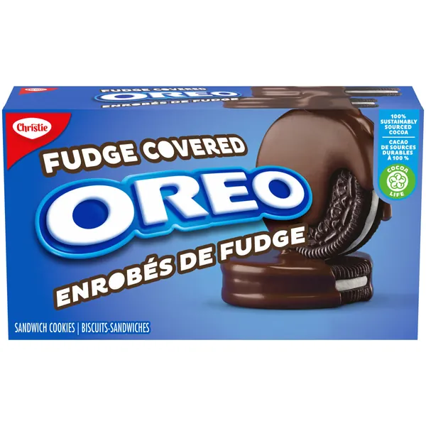 OREO Chocolate Fudge Covered Cookie Snacks, 224g