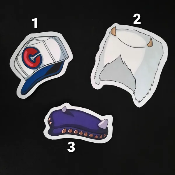Anime Man Hat Sticker Collection 6