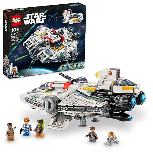 LEGO Star Wars: Ahsoka Ghost & Phantom II 75357 Star Wars Playset Inspired by The Ahsoka Series, Featuring 2 Buildable Starships and 5 Star Wars Figures Including Jacen Syndulla and Chopper