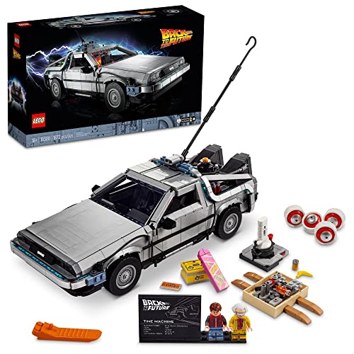LEGO Icons Back to The Future Time Machine 10300, Model Car Building Kit Based on The Delorean from The Iconic Movie, Perfect Build for Teens and Adults Who Love to Create - Standard Packaging