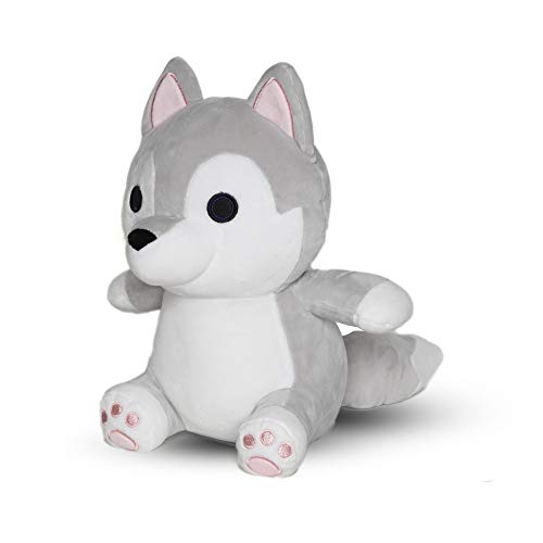 Avocatt Gray Wolf Plush Toy - 10 Inches Plushie Stuffed Animal - Hug and Cuddle with Squishy Soft Fabric and Stuffing for Boys and Girls
