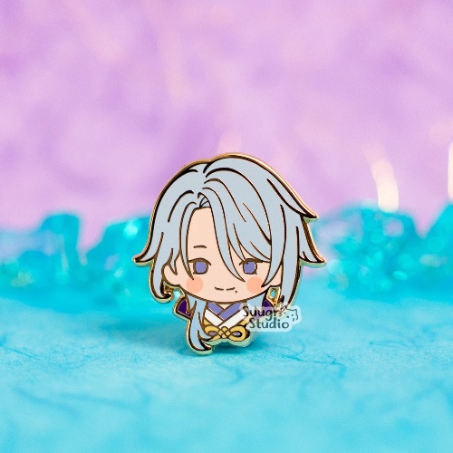 Genshin Impact Kamisato Ayato Hard Enamel Pin - [A Grade] / Locking Clasps
