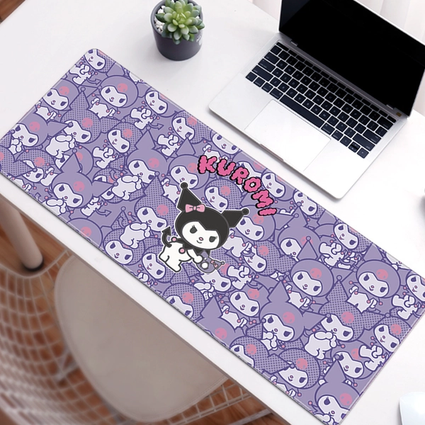 Kuromi Gaming Mouse Pad Cute Kuromi Keyboard Desk Mat Kuromi Room Decor - D