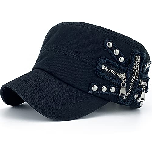 Cadet Cap w. Zip Studs Embroidery Patch