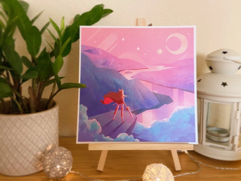 We Must Be Strong - She-Ra Fanart - IRIDESCENT PRINT - 8x8 in