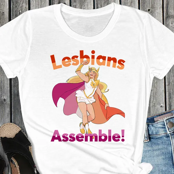 Lesbians Assemble Shirt, Animemes Princesses Shirt, She-ra Shirt,  Princesses of Power Shirt, Lesbians Pride, LGBTQ+ Shirt, Perfect Gift