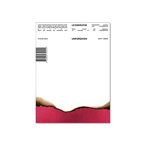 LE SSERAFIM : UNFORGIVEN Vol.2 (DUSTY AMBER Version) 1st Studio Album CD+Folding Poster+Photocard+Postcard+Heat Detecting Postcard+Booklet+Sticker+(Extra LE SSERAFIM 5 Photocards+Pocket Mirror)