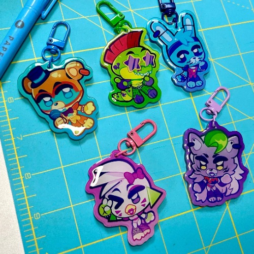 Gummy Glamrock | 2.5" Epoxy Acrylic Charms - Roxanne