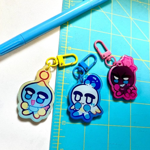 Gummy Chao | 2" Epoxy Acrylic Charms - Dark Chao
