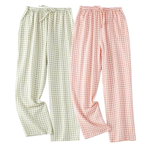 2 Pack Women's Cotton Pajama Bottoms