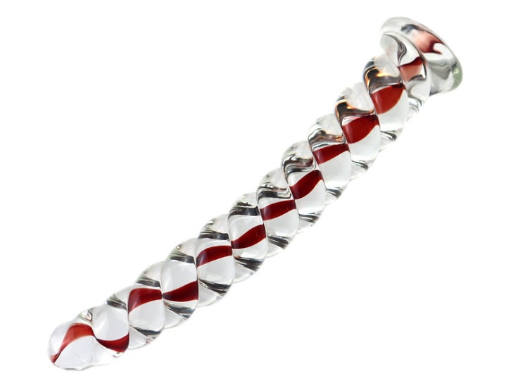 Glass Ribbed Dildo
