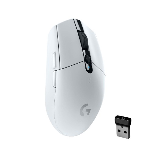 Logitech G305 LIGHTSPEED Wireless Gaming Mouse, Hero 12K Sensor, 12,000 DPI, Lightweight, 6 Programmable Buttons, 250h Battery Life, On-Board Memory, PC/Mac - White - White Mouse