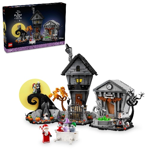 LEGO Ideas Disney Tim Burton’s The Nightmare Before Christmas Diorama Set for Adults, Movie Memorabilia Model Kit for Women & Men with 6 Character Minifigures Incl. Jack Skelington 21351