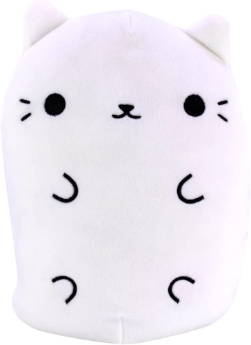 Cats vs Pickles - Holiday Jumbo - Snowball - 8" Super Soft & Squishy Bean-Filled Weighted Stuffed Animals - Great for Kids - Collect as Desk Pets, Fidget Toys, or Sensory Toys, Small (V1169) - Snowball