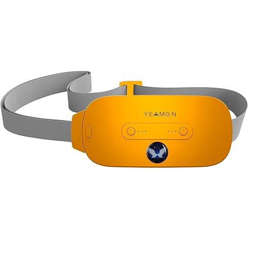 Portable CordlessElectric Waist Belt Device, Fast with 3 Heat Levels and 3 Massage Modes, Back or Belly Heating Pad for Women and Girl - Orange