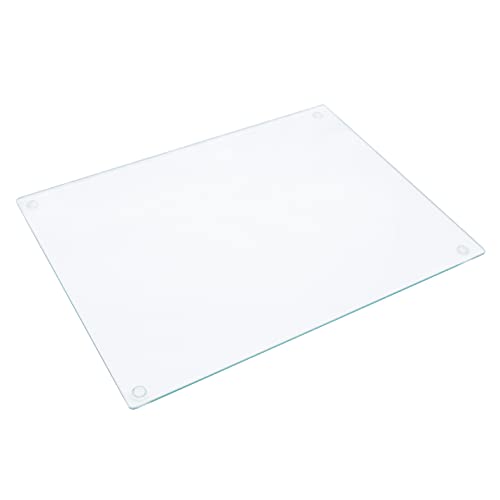 Tempered Glass Cutting Board, Extremely Durable, Long-Standing, Clear Glass, Scratch Resistant, Heat Resistant, Shatterproof, Extra Large 12X16 - 16X12