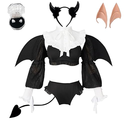 Juejuezi Marin Kitagawa Cosplay Devil Costume Anime My Dress Up Darling Dress Halloween Costumes for Women - Small - Black