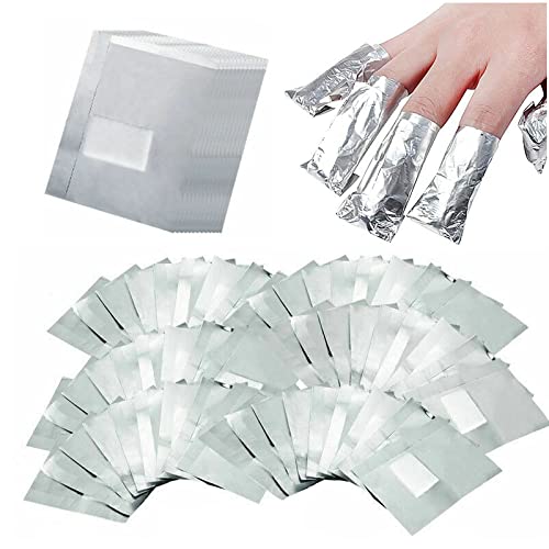 400Pcs Nail Polish Remover Gel Nail Foil Wraps Aluminium Soak Off Foils Cotton Pads Gel Nail Polish Wraps Removal Tool Kit Finger Nail Polish Remover with Lint Free Lager Cotton Pad - 400Pcs