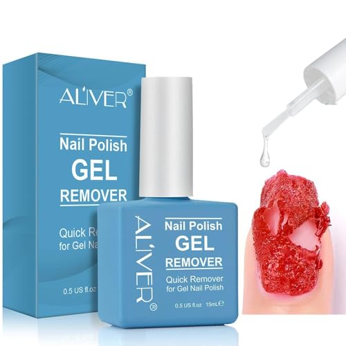 Cuticle Pusher Gel Nail Remover - Quick Gel Nail Polish Remover, 3-5 Minutes Gel Remover for Nails removedor de gel, Gentle on Nails, Salon-Quality Finish, 15 ml/ 0.5 fl oz