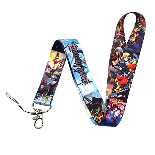 RHXWFDG Cartoon Cute Anime Lanyard Keychain, Anime ID Badges Lanyard, Key Lanyard for ID Card Holder, Cell Phone Case - 1