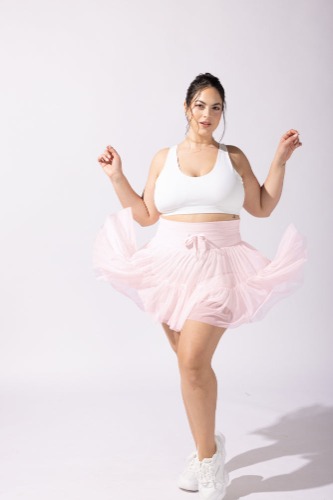 Pirouette Tiered Skort with Pockets - Tutu Pink | L