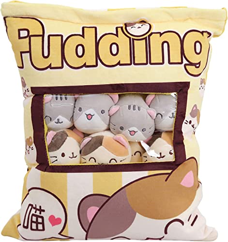 Nettes Snack-Kissen-Plüschtier-Spielzeug-Pudding-dekorative entfernbare Kitty-Katzen-Puppen-kreative Spielzeug-Geschenke für Kinder - Höhe：35-40CM - A1