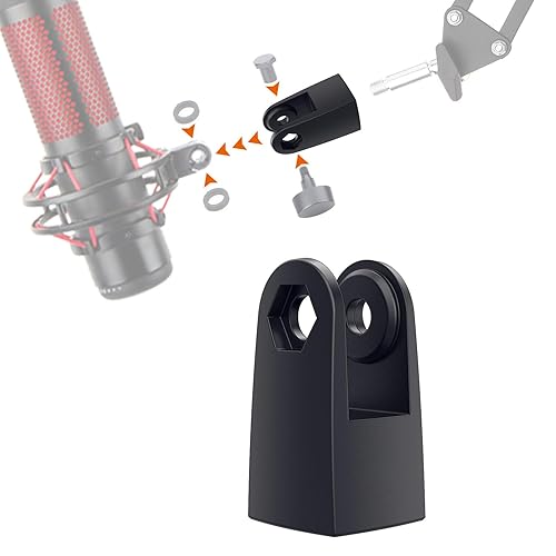 SUNMON Microphone Mount Adapter for HyperX QuadCast, Replacement for HyperX QuadCast Mount Adapter, Mic Stand Adapter for 3/8 "HyperX QuadCast Boom Arm - QuadCast Boom Arm Adapter