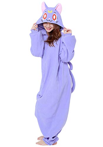 SAZAC Kigurumi - Sailor Moon - Luna - Onesie Jumpsuit Halloween Costume - One Size