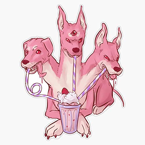 Strawberry Cerberus Sticker Vinyl Waterproof Sticker Decal Car Laptop Wall Window Bumper Sticker 5"